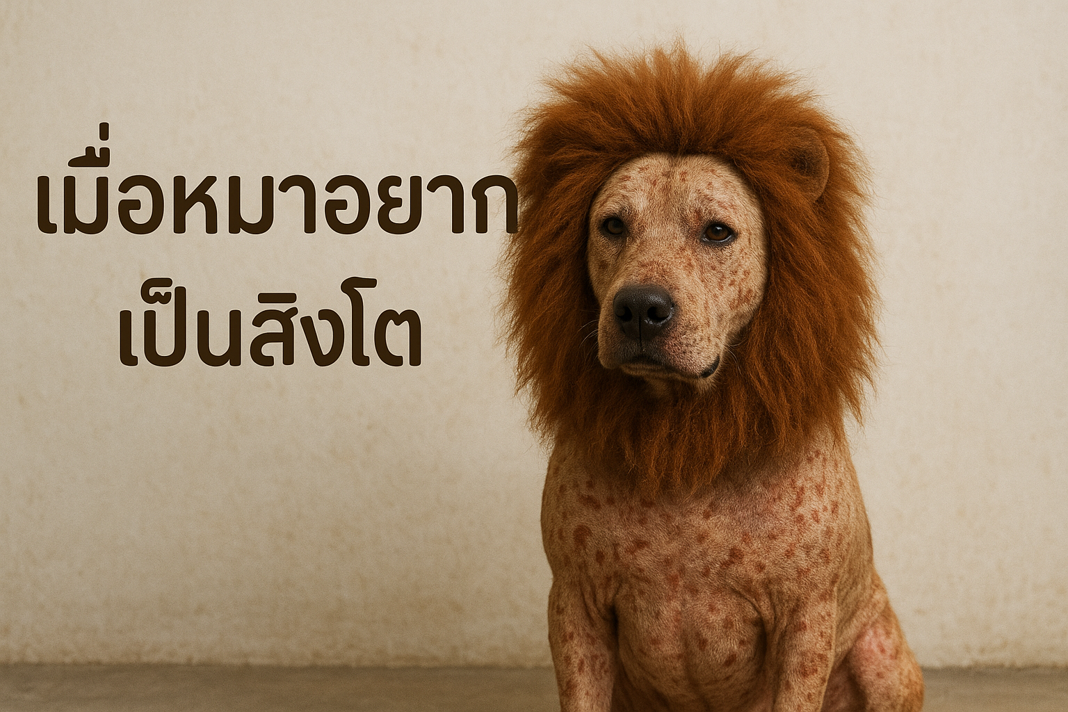 หมาตัวหนึ่งที่อยากเป็นสิงโต”